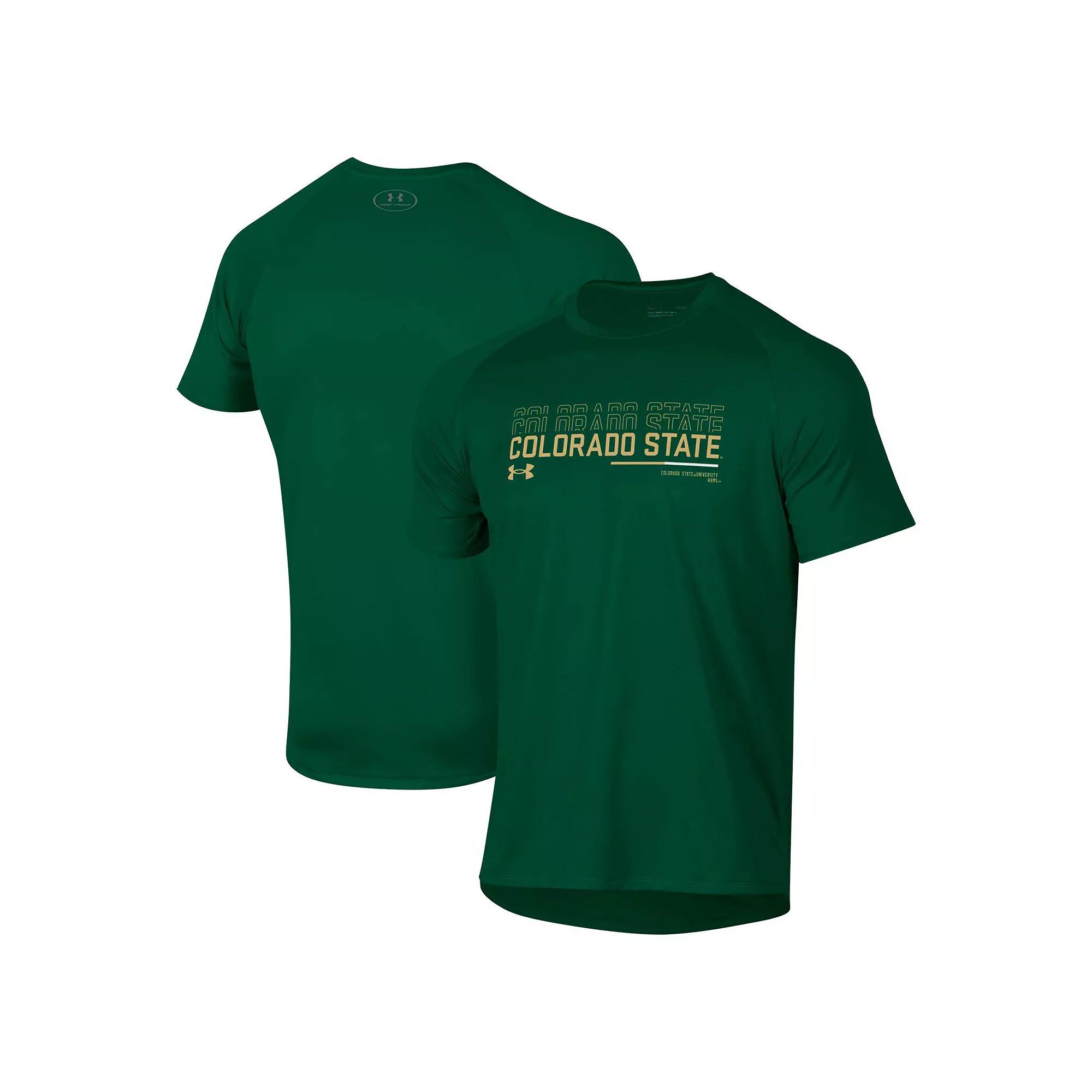 Men's Under Armour Green Colorado State Rams Sideline Tech Performance T-Shirt,  Product Image