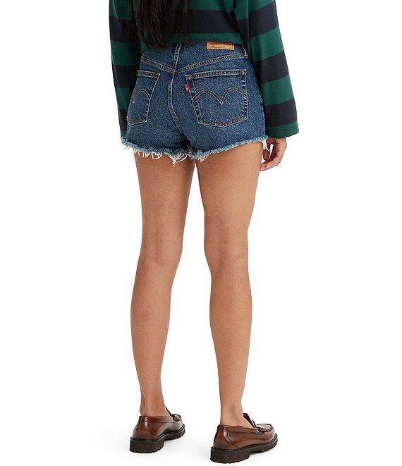Levi's® 501 High Rise Frayed Hem Denim Shorts Product Image