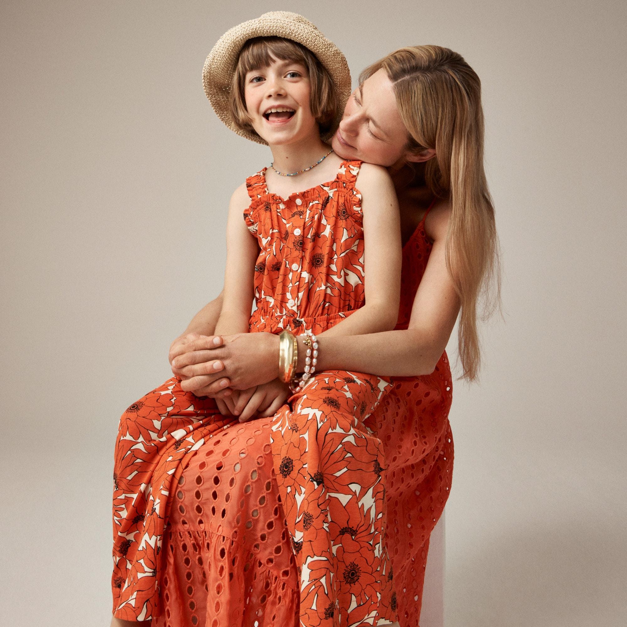 Oval eyelet midi dress Product Image