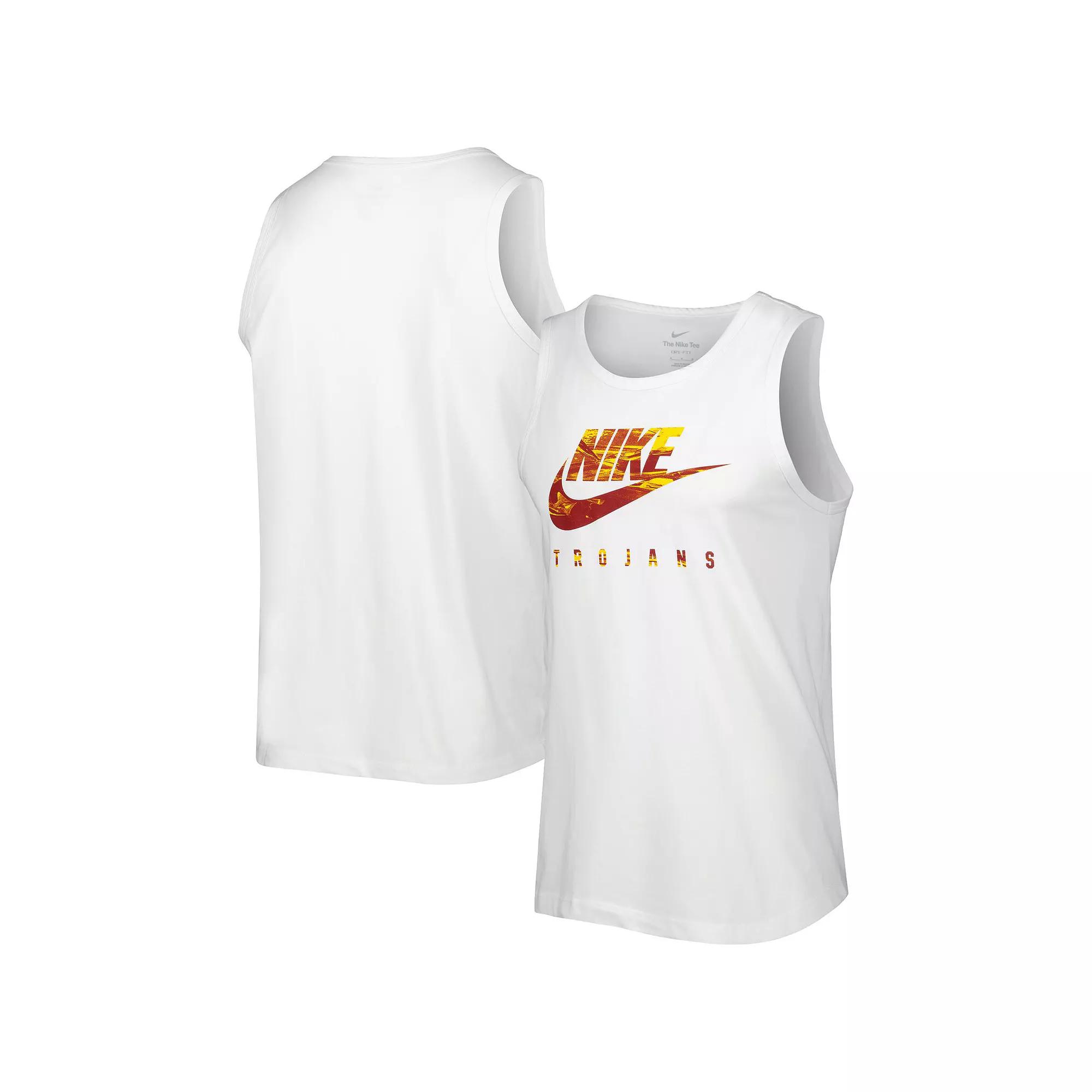 Men's Nike White USC Trojans Spring Break Futura Performance Tank Top, Size: Medium Product Image