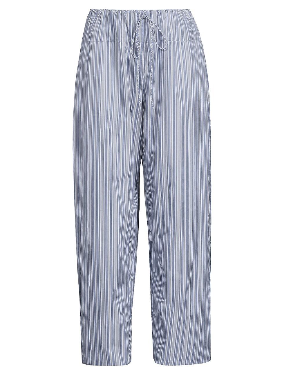 Womens Vieu Relaxed Striped Cotton Pants Product Image