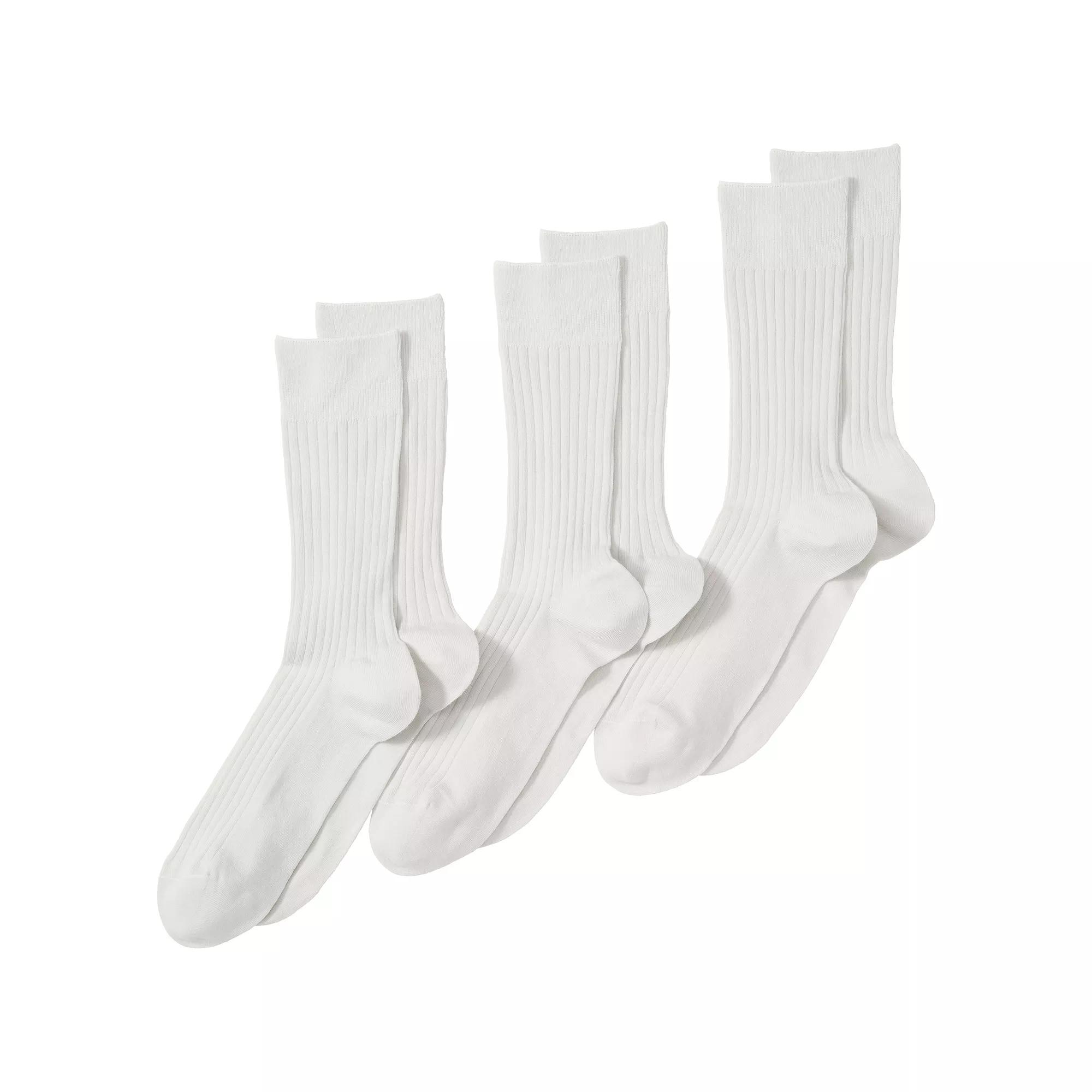Men's Lands' End Seamless-Toe Cotton 3-Pack Dress Socks, Size: Large, Light Grey Product Image