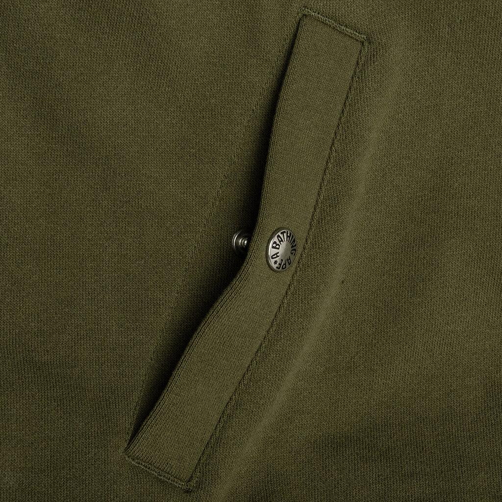 Military Shark Relaxed Fit Full Zip Hoodie - Olive Drab Male Product Image