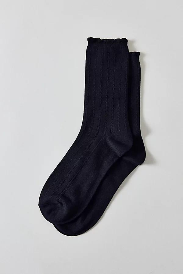 Essential Pointelle Crew Sock Womens at Urban Outfitters Product Image