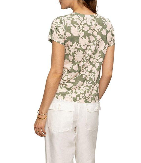 Sanctuary The Perfect Tee Crew Neck Earth Ivy Floral Print Short Sleeve Top Product Image