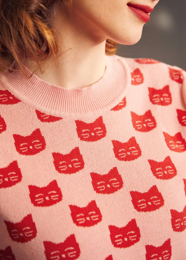 Retro Radiance Puff Shoulder Sweater Product Image