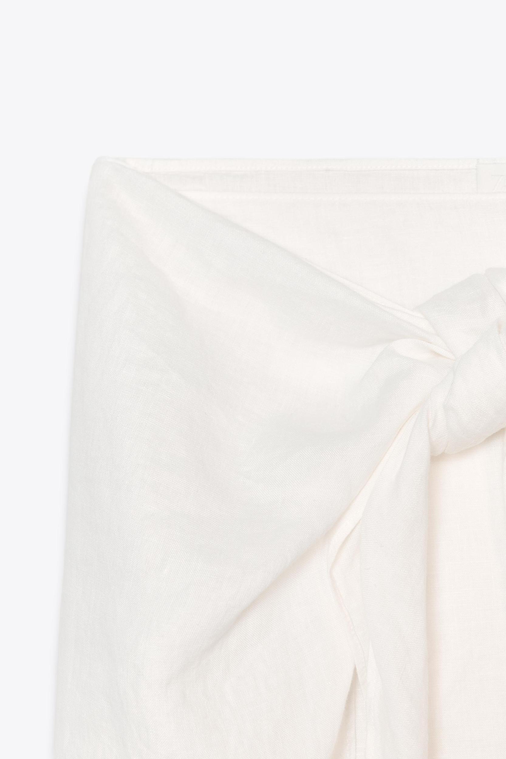 ZW COLLECTION 100% LINEN SHORT SKIRT Product Image