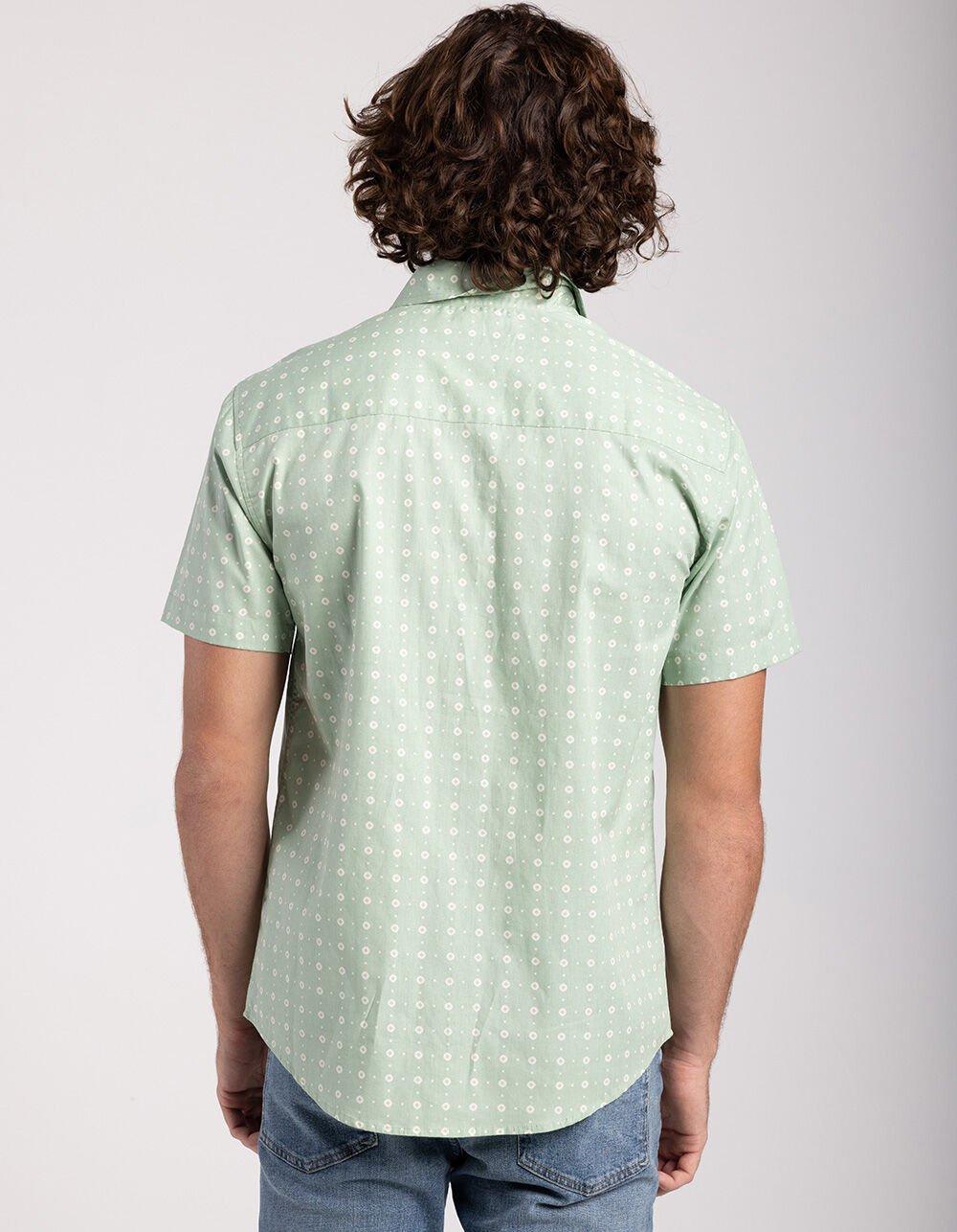 RSQ Mens Ditsy Geo Button Up Shirt - GRASSHOPPER Product Image