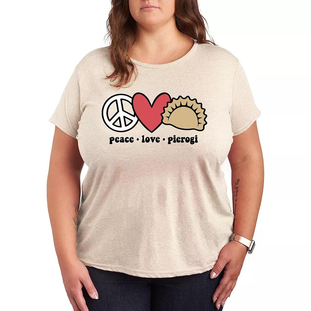 Plus Peace Love Pierogi Graphic Tee, Women's,  Product Image