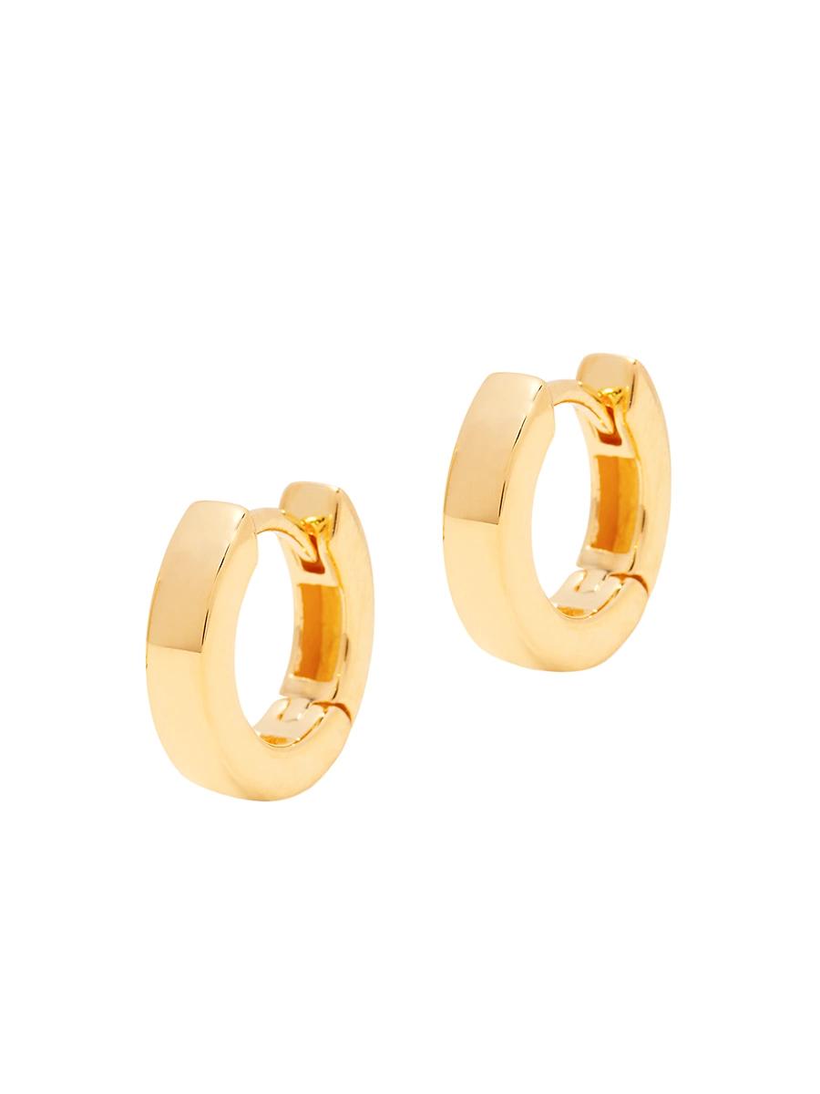 Womens Abigale 14K-Yellow-Gold Vermeil Huggie Hoop Earrings Product Image