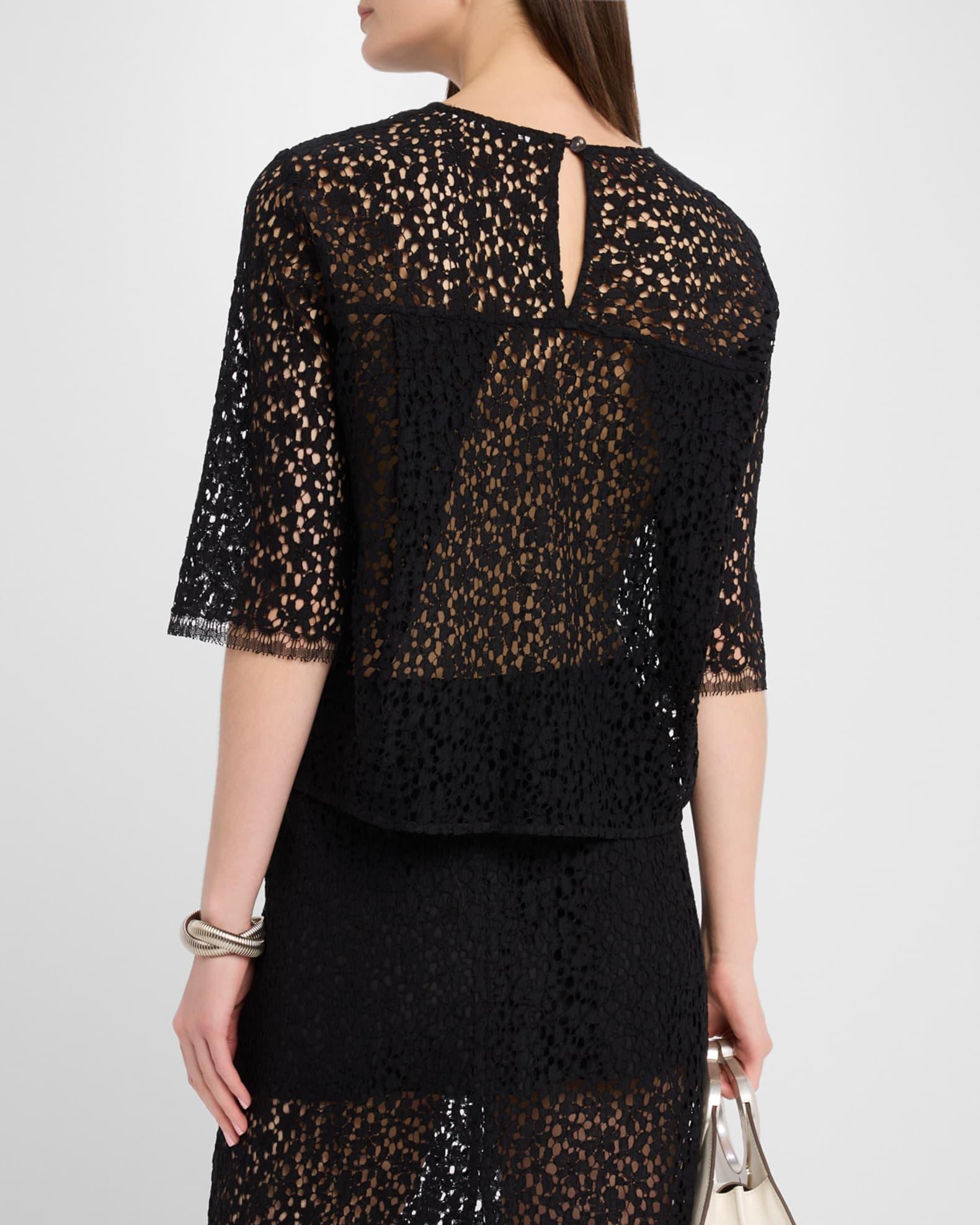 Lace Short-Sleeve T-Shirt Product Image