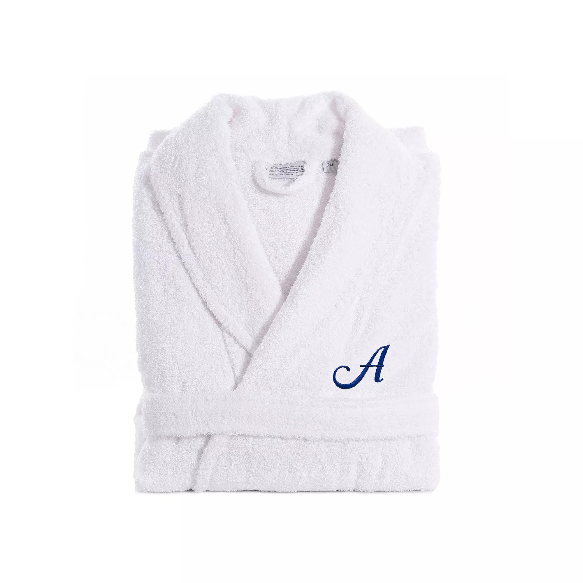Linum Home Textiles Turkish Cotton Personalized Unisex Tie Front Terry Bathrobe, Adult Unisex,  Product Image