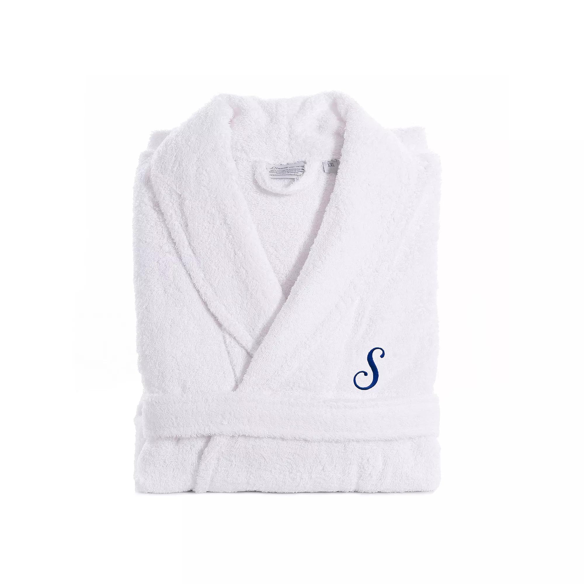 Linum Home Textiles Turkish Cotton Personalized Unisex Tie Front Terry Bathrobe, Adult Unisex,  Product Image