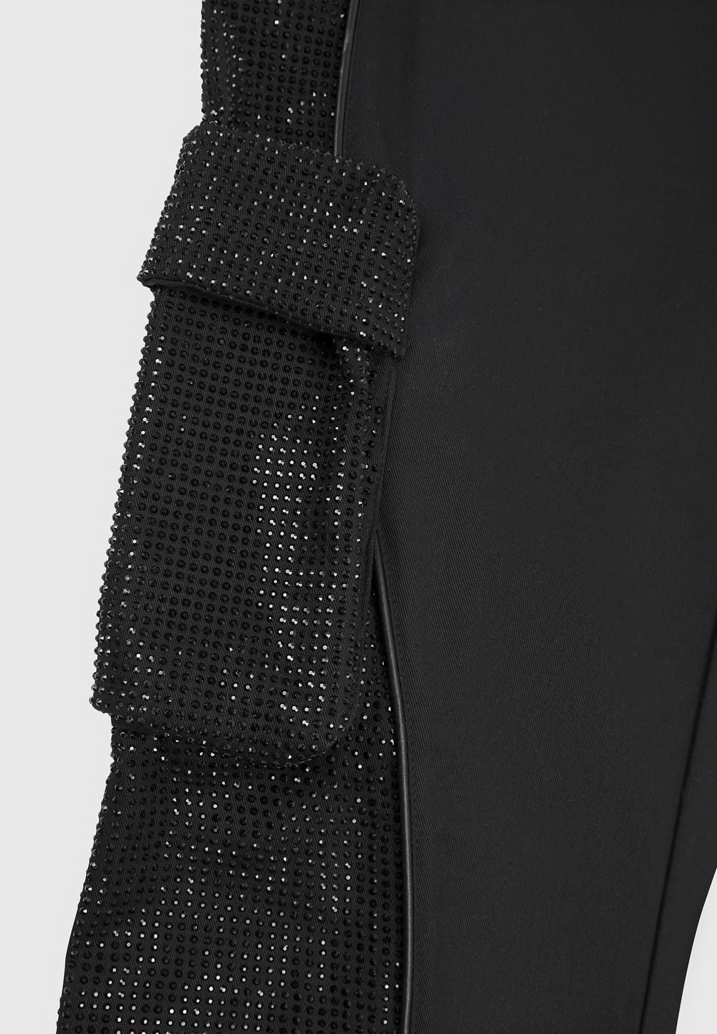 Rhinestone Contour Cargo Pants - Black Female Product Image
