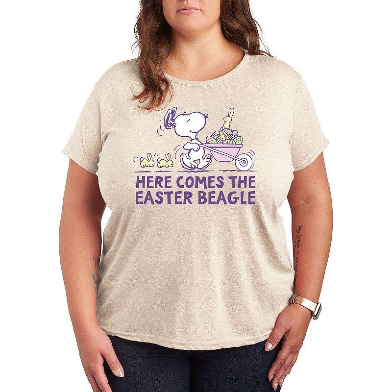 Plus Peanuts Snoopy Easter Beagle Graphic Tee, Women's,  Product Image
