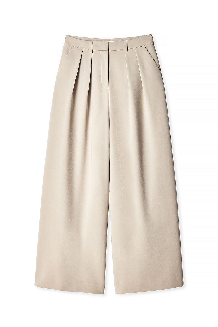 Wide High Waist Suit Pants Product Image