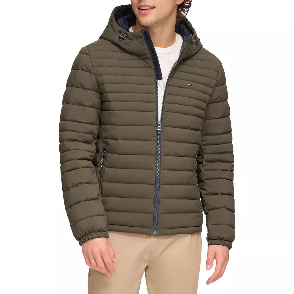 Men's Tommy Hilfiger Stretchy Hooded Puffer Jacket,  Product Image