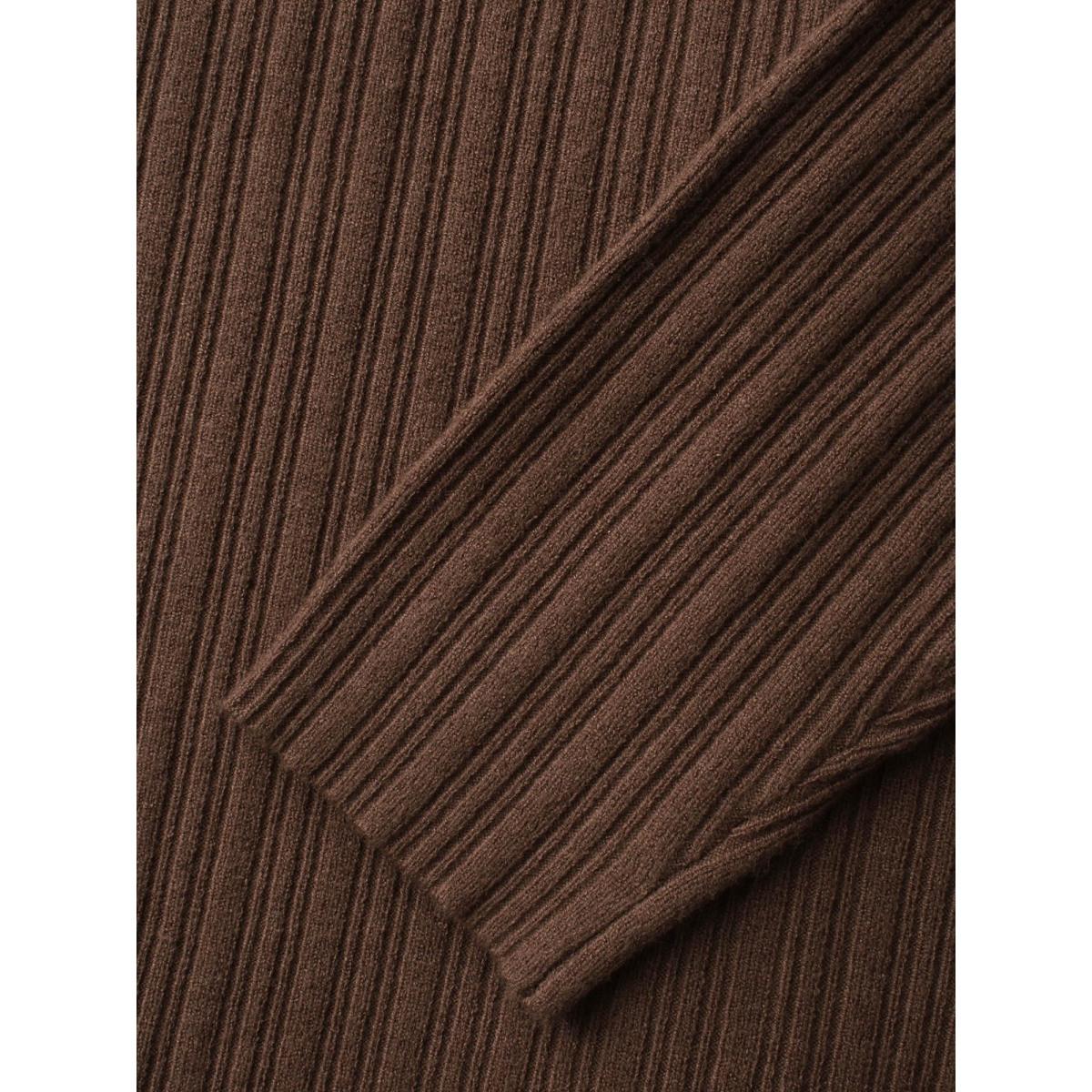 Plus Size Supersoft Essentials Asymmetrical Neck Slim Fit Pullover DarkBrown Women Leisure Skinny Long Sleeve Asymmetrical Neck Casual Pullovers BloomChic 14-16/1X Product Image