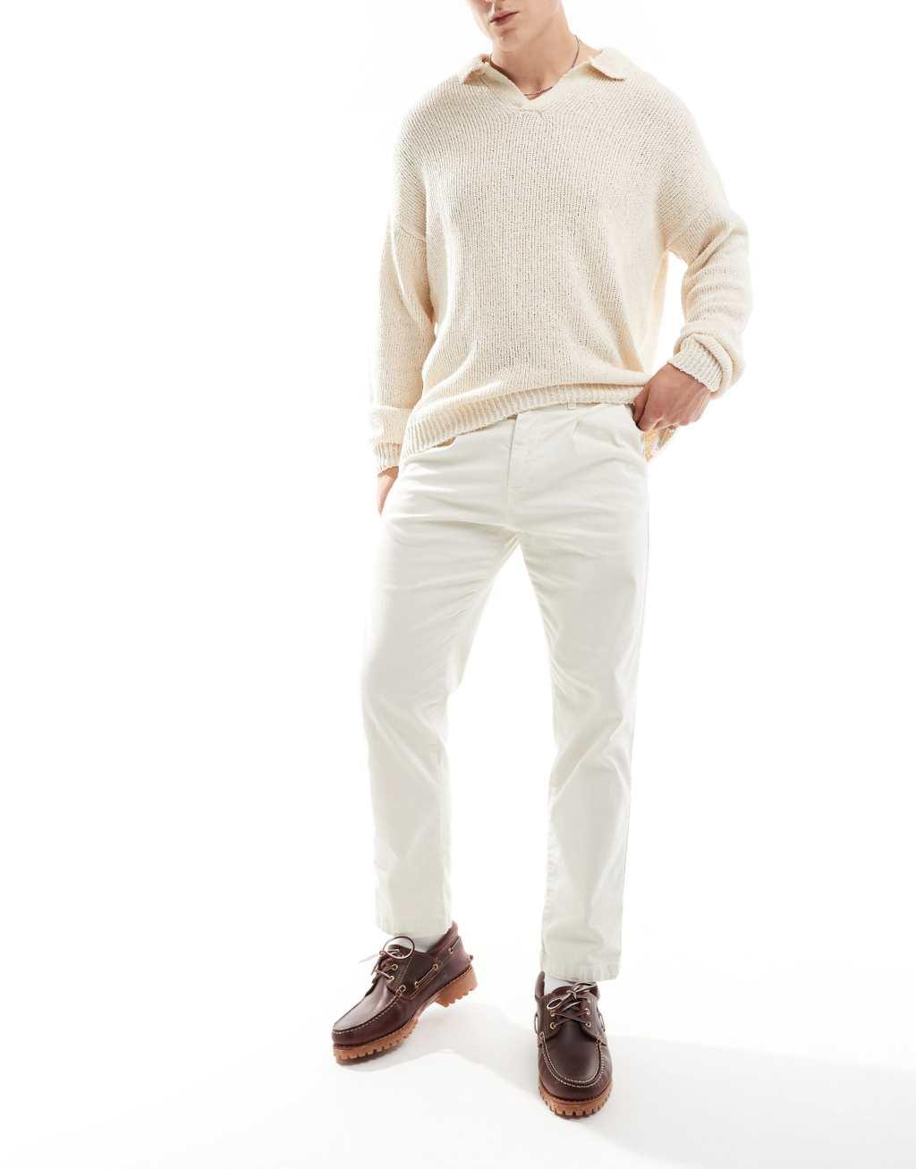 Scalpers firenze relaxed pants in cream Product Image