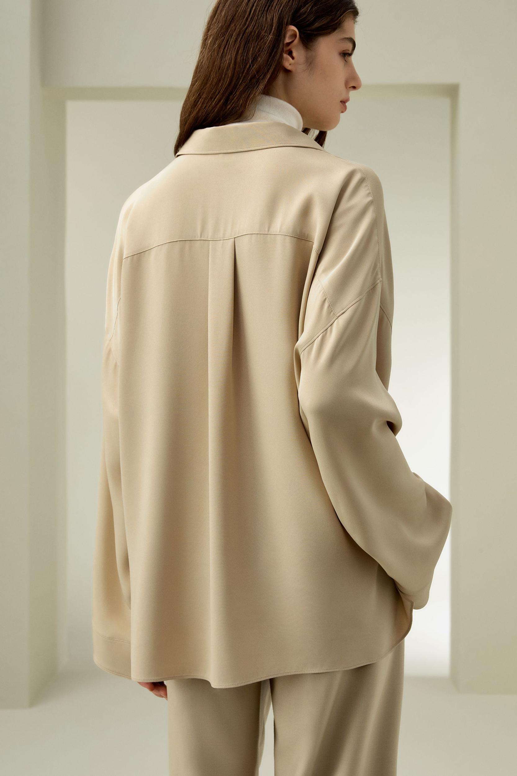 LILYSILK Silk Shirt Women - Black 30 Momme Silk - Chic Three-Dimensional Look Shirt XS Product Image