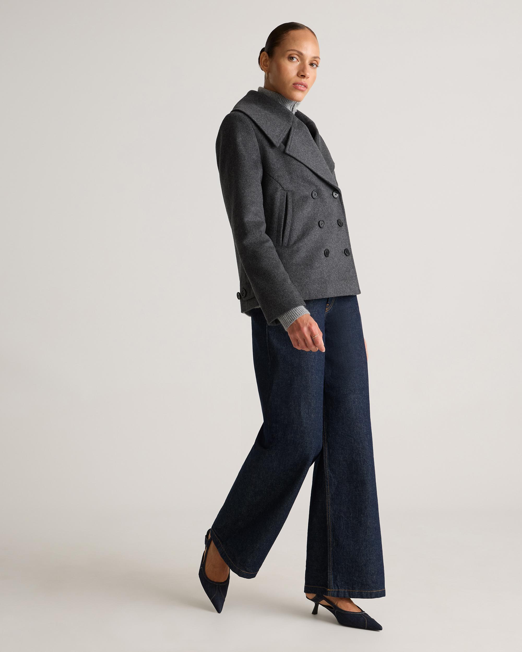 Quince | Women's Italian Wool Short Peacoat Size XS, Wool/Nylon Product Image