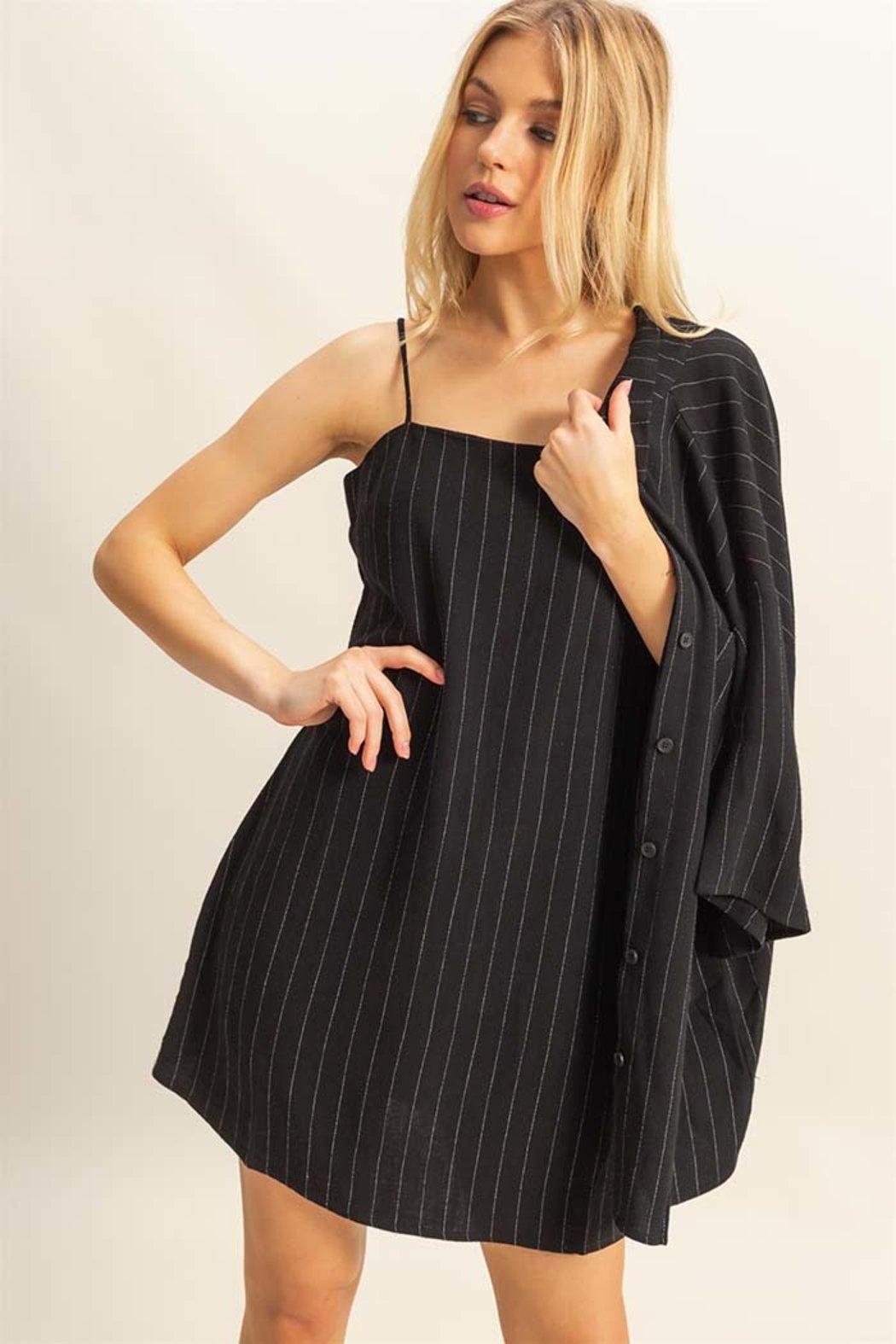 Pinstripe 2-Piece Dress & Shirt Set Product Image