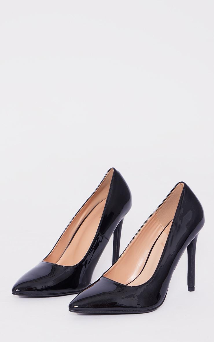 Black Patent Wide Fit Court Heels Product Image