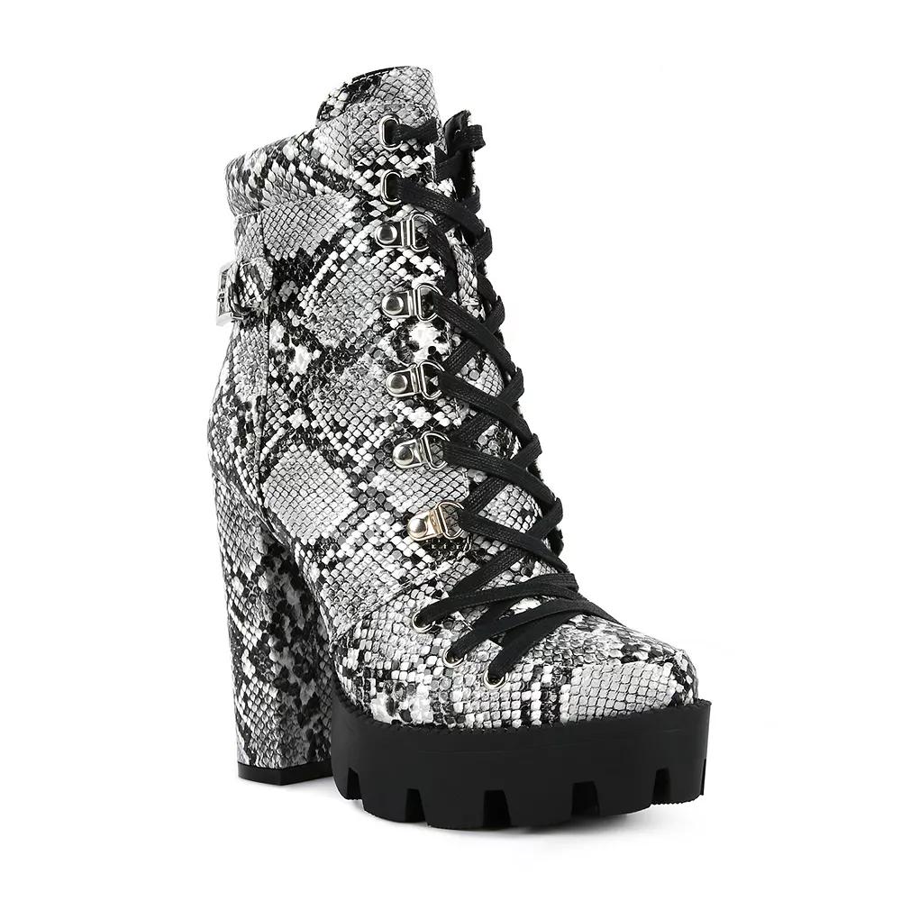 London Rag Spruce Women's Platform Ankle Boots,  Product Image