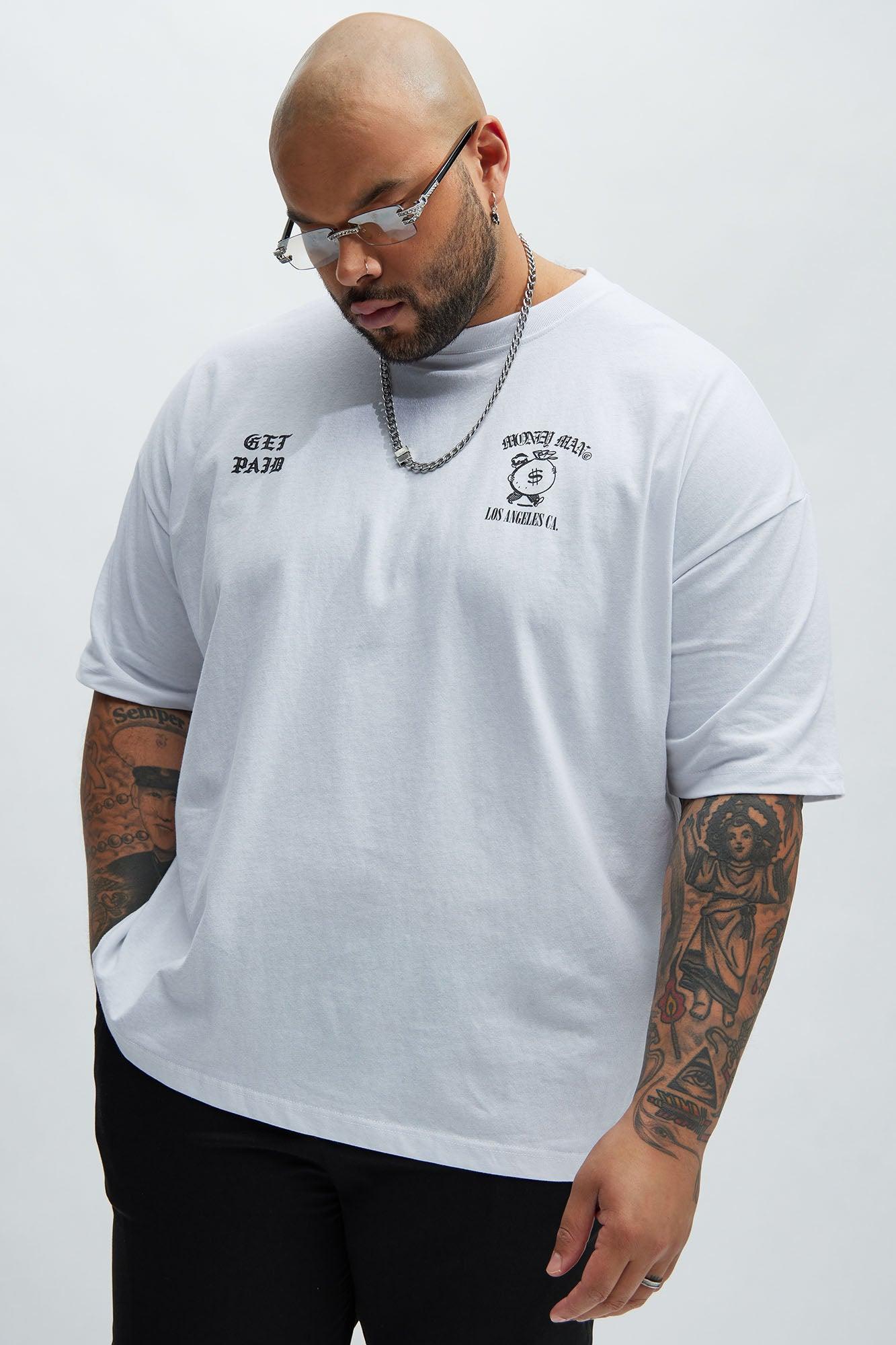 Money Man Oversized Short Sleeve Tee - White Product Image