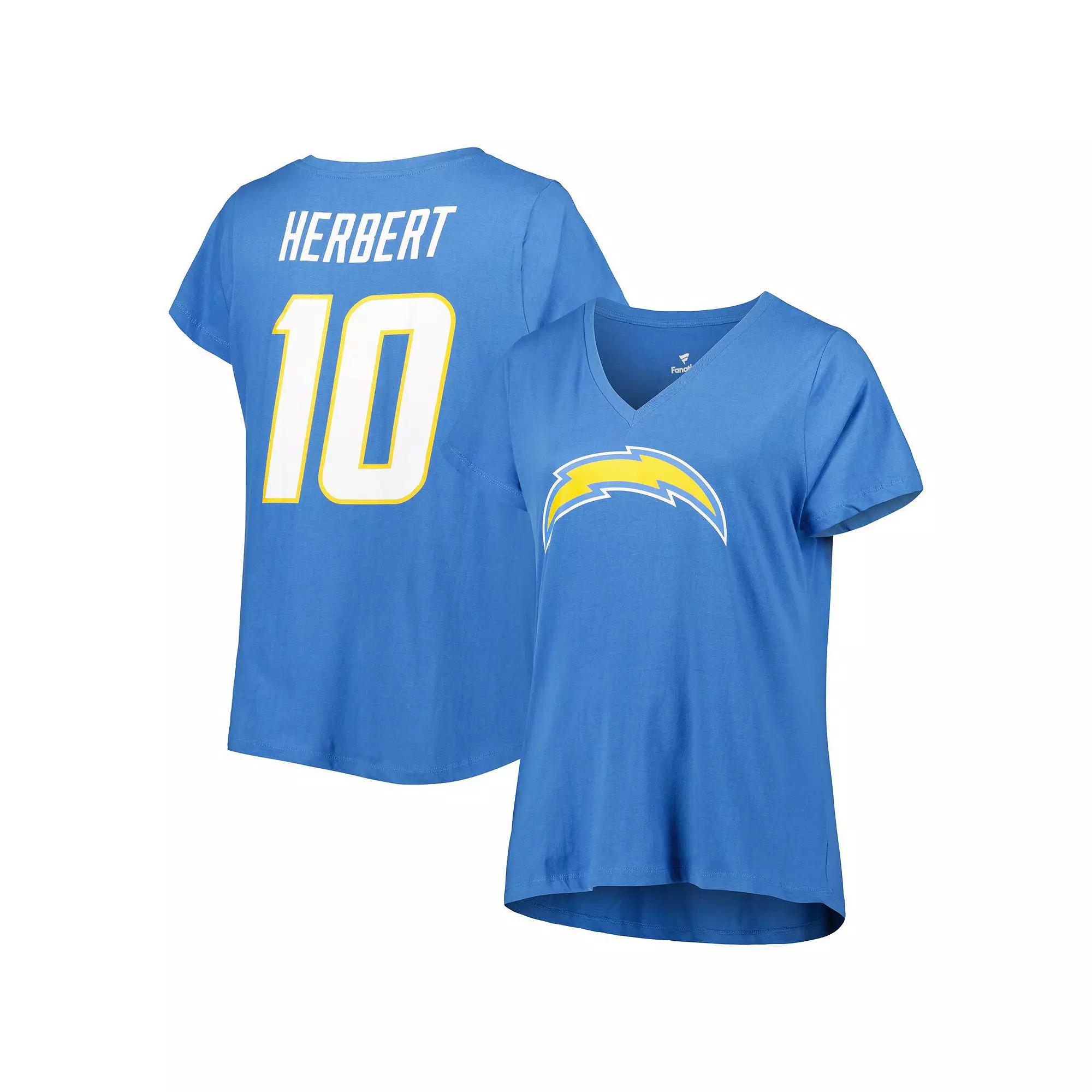 Women's Justin Herbert Powder Blue Los Angeles Chargers Plus  Product Image