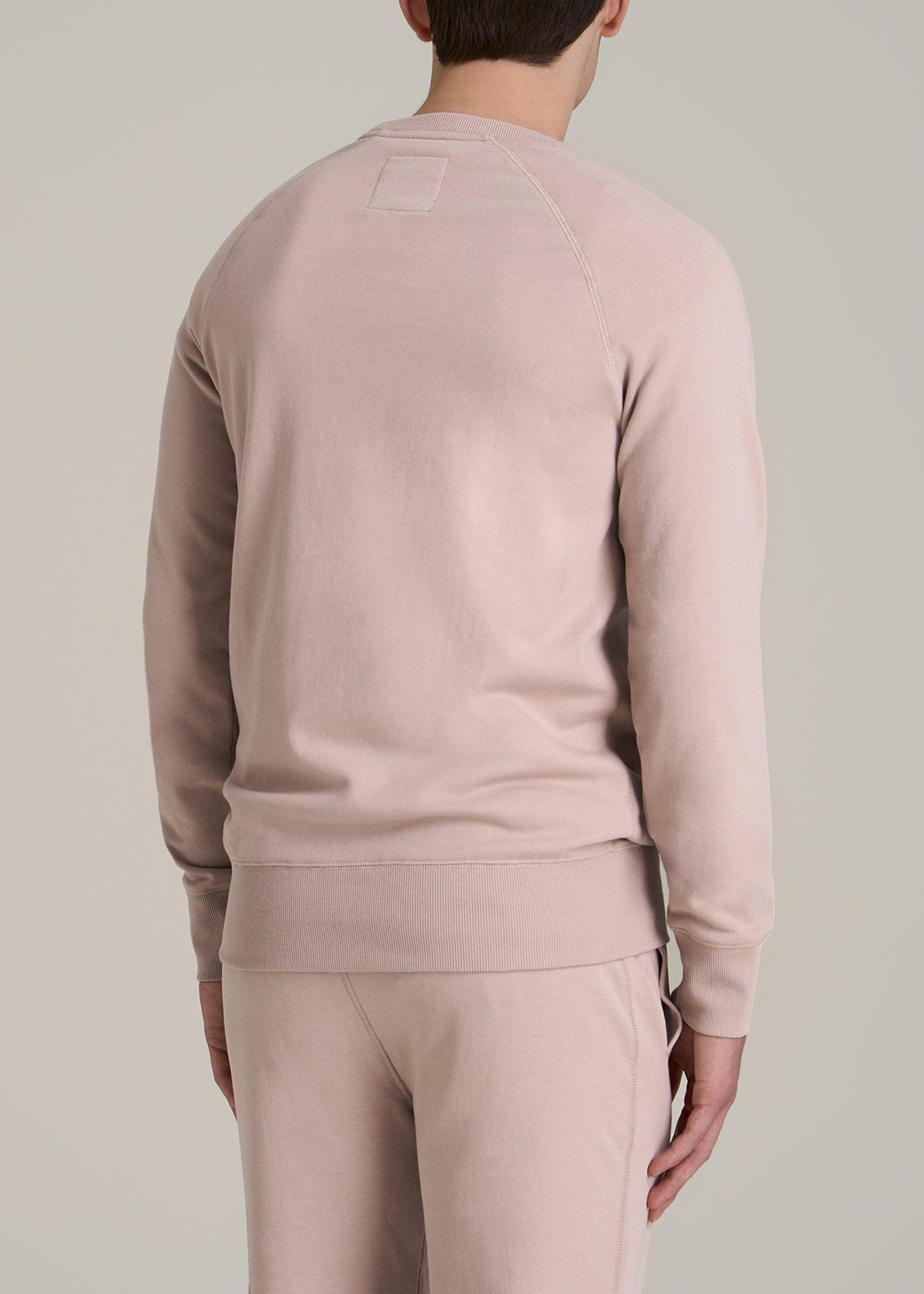 Wearever 2.0 French Terry Crewneck Sweatshirt for Tall Men in Desert Rose Male Product Image