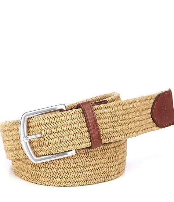 Polo Ralph Lauren Leather Trim Braided Belt Product Image