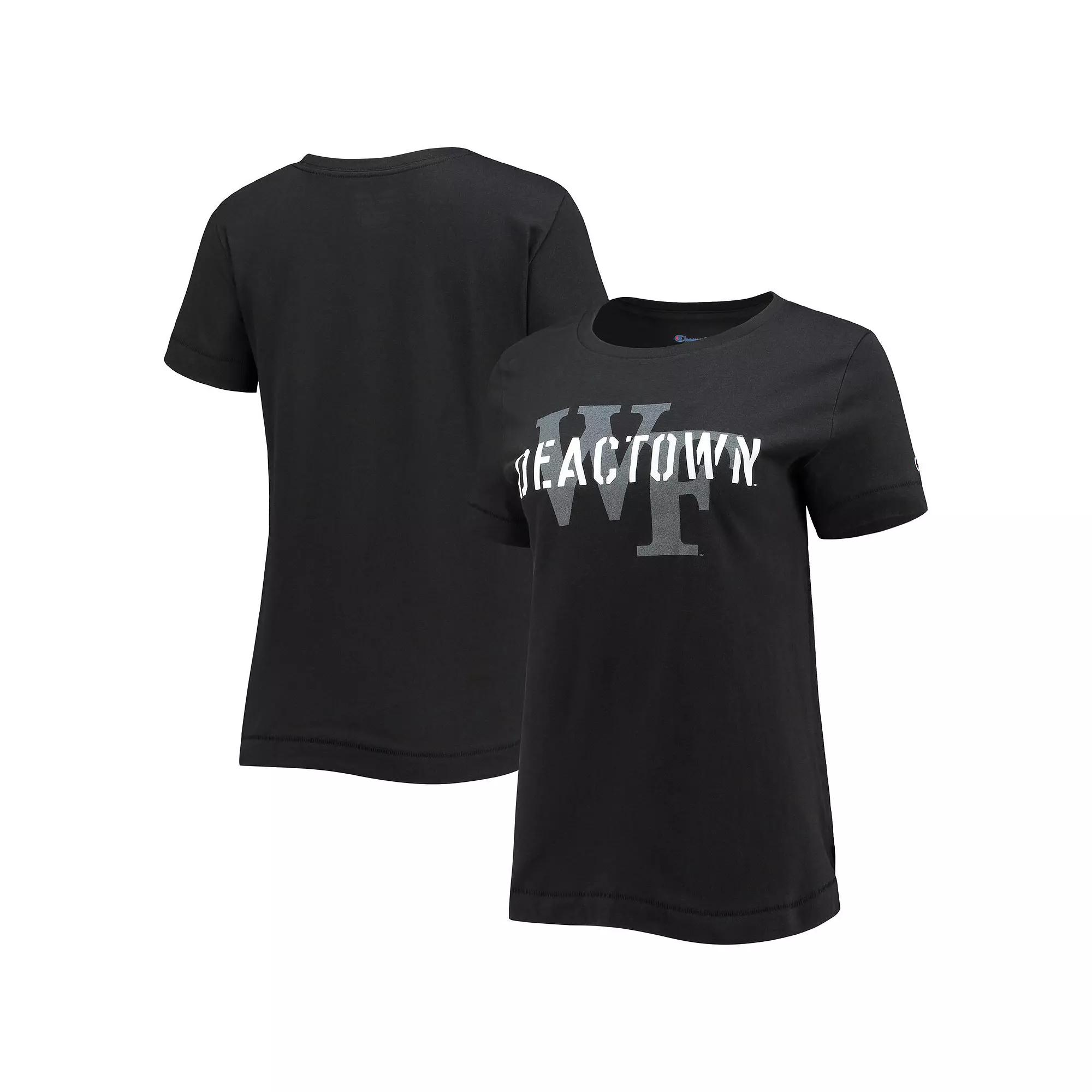 Women's Champion Black Wake Forest Demon Deacons Deactown Wordmark T-Shirt, Size: Medium, Wfu Black Product Image