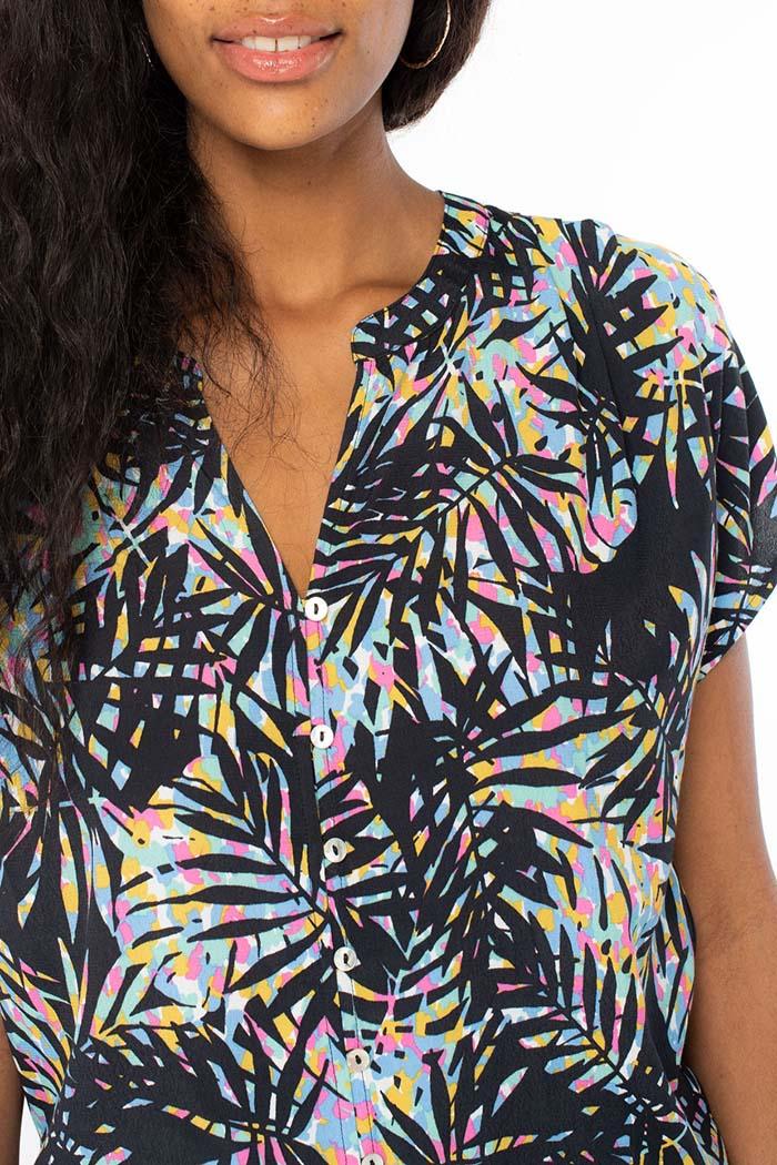 Dolman Sleeve Tie Front Top Product Image