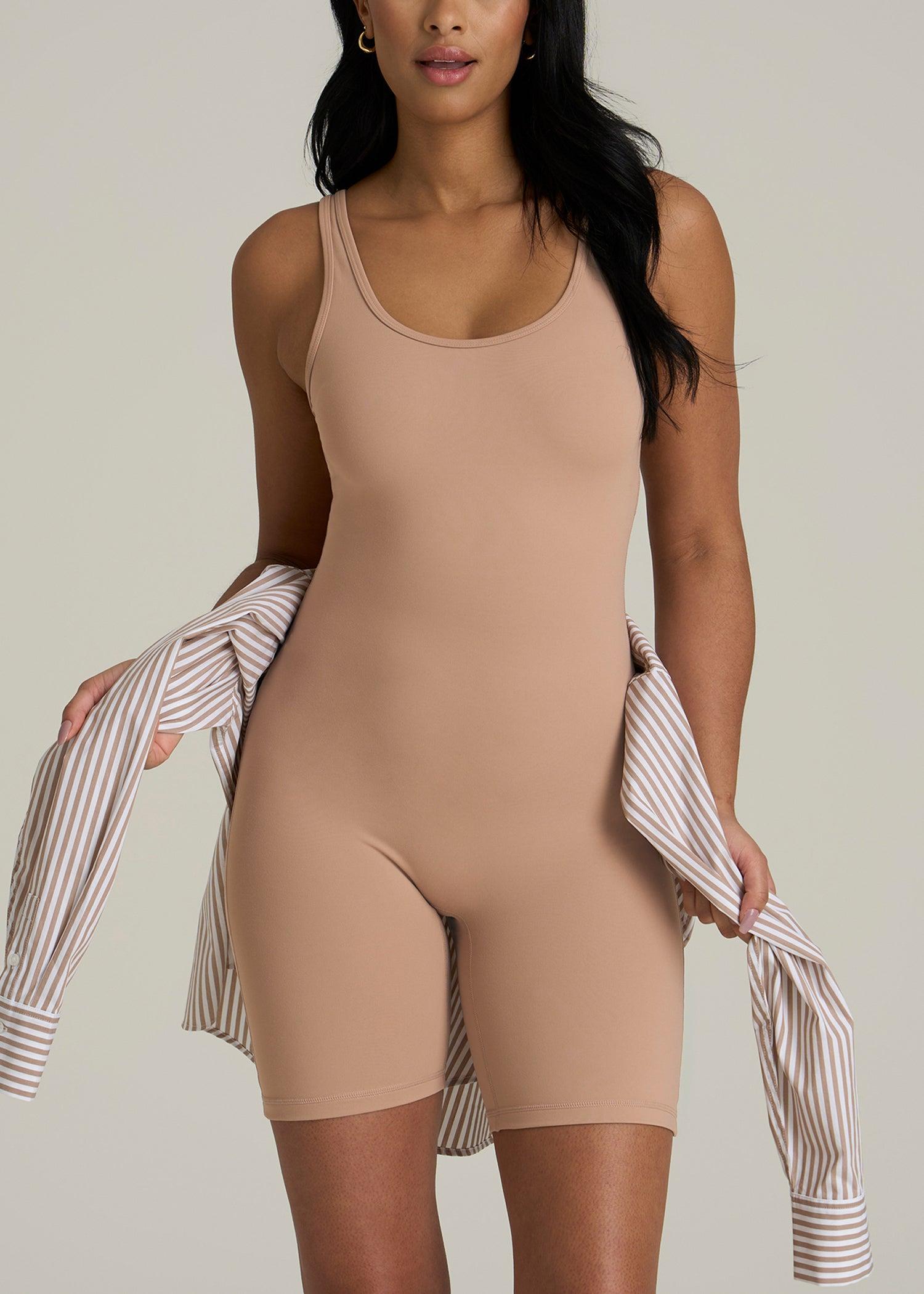 Balance Scoopneck Romper for Tall Women in Sun Tan Female Product Image