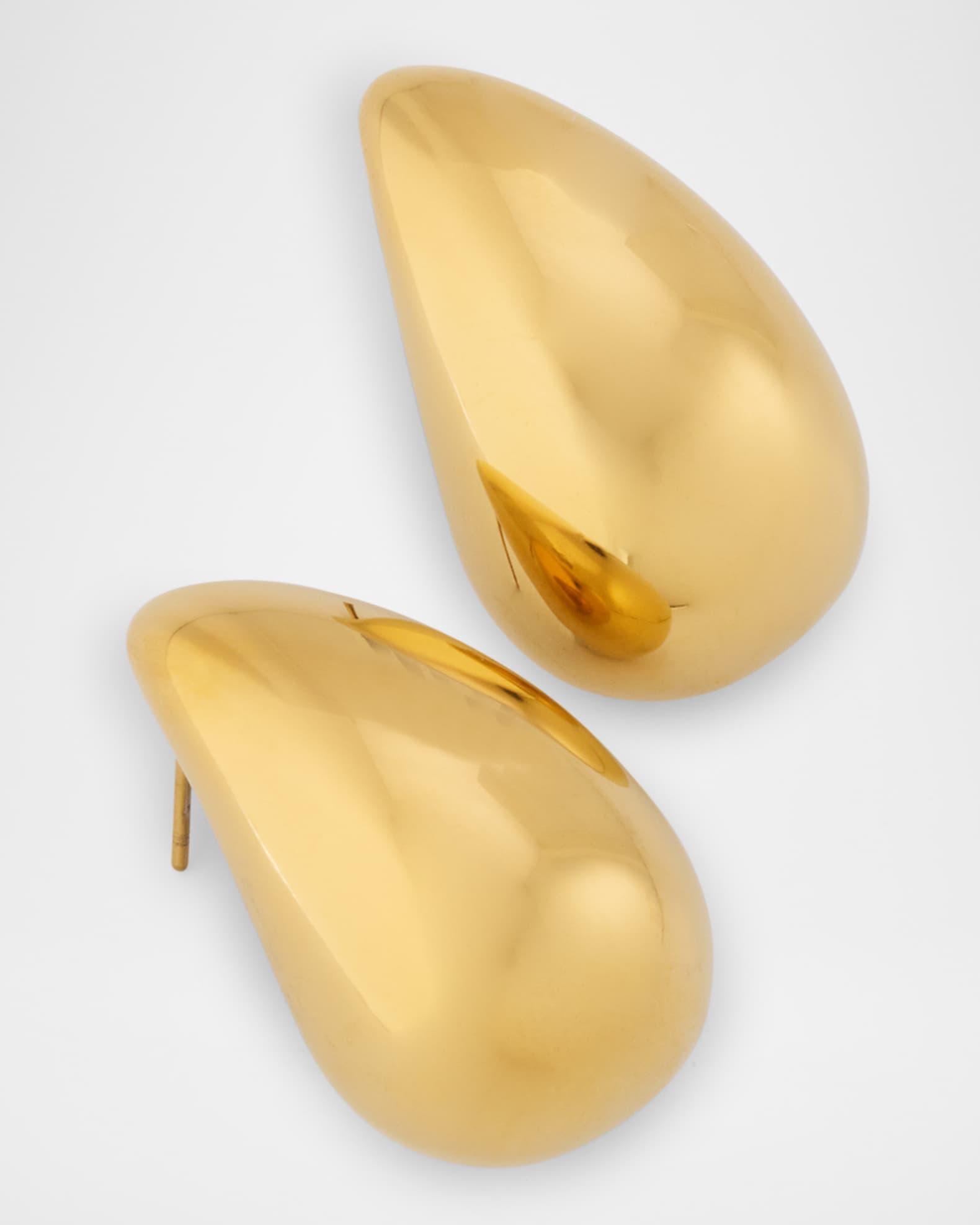 Polished Tapered Hoop Earrings Product Image