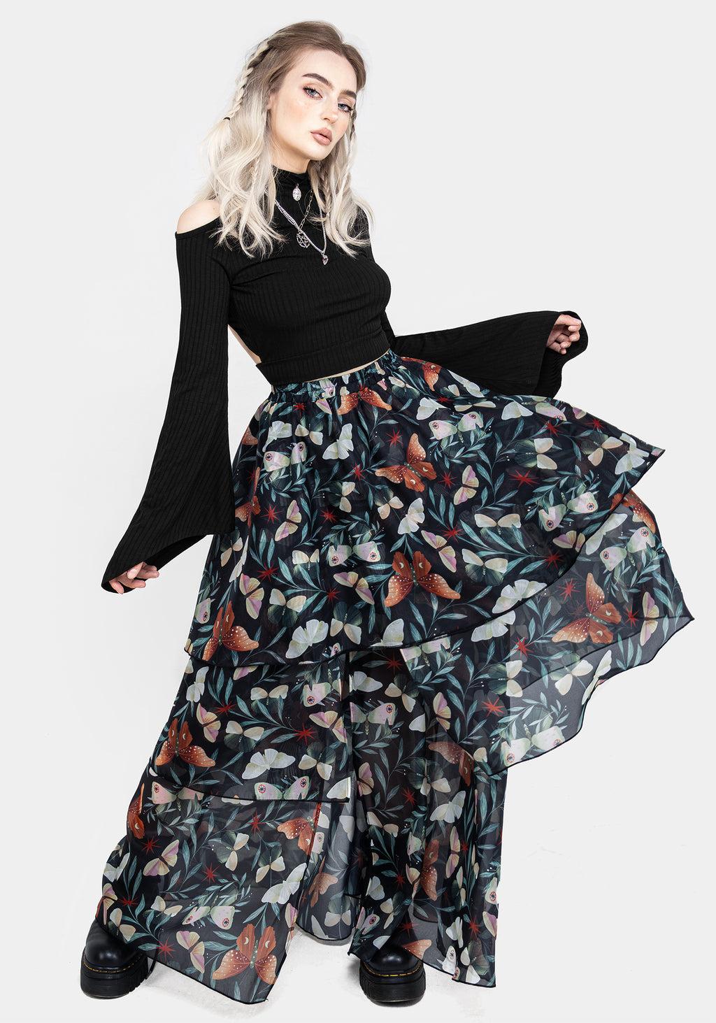 Mariposa Split Tiered Organza Skirt Product Image