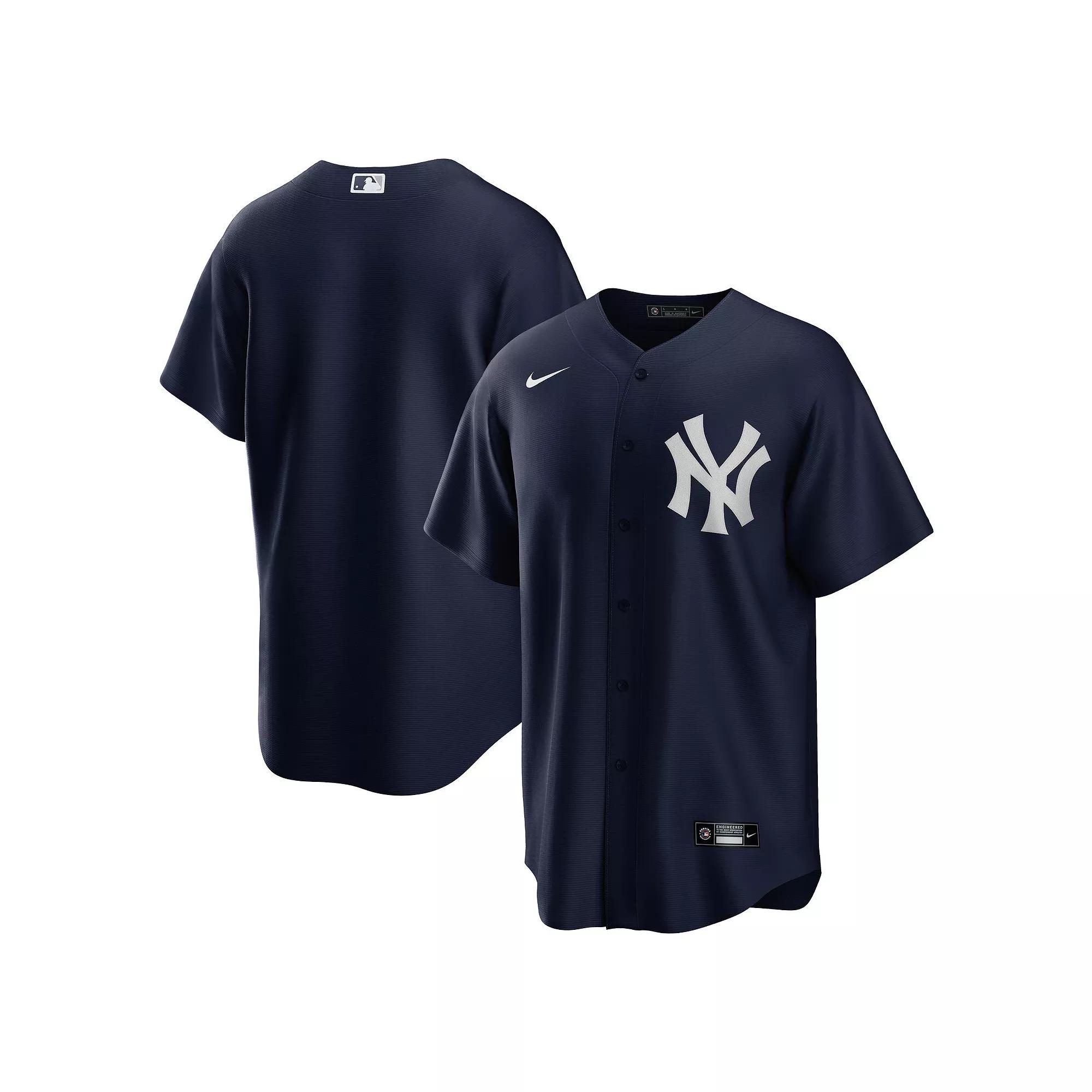 Mens Nike New York Yankees Alternate Replica Team Jersey Blue Product Image