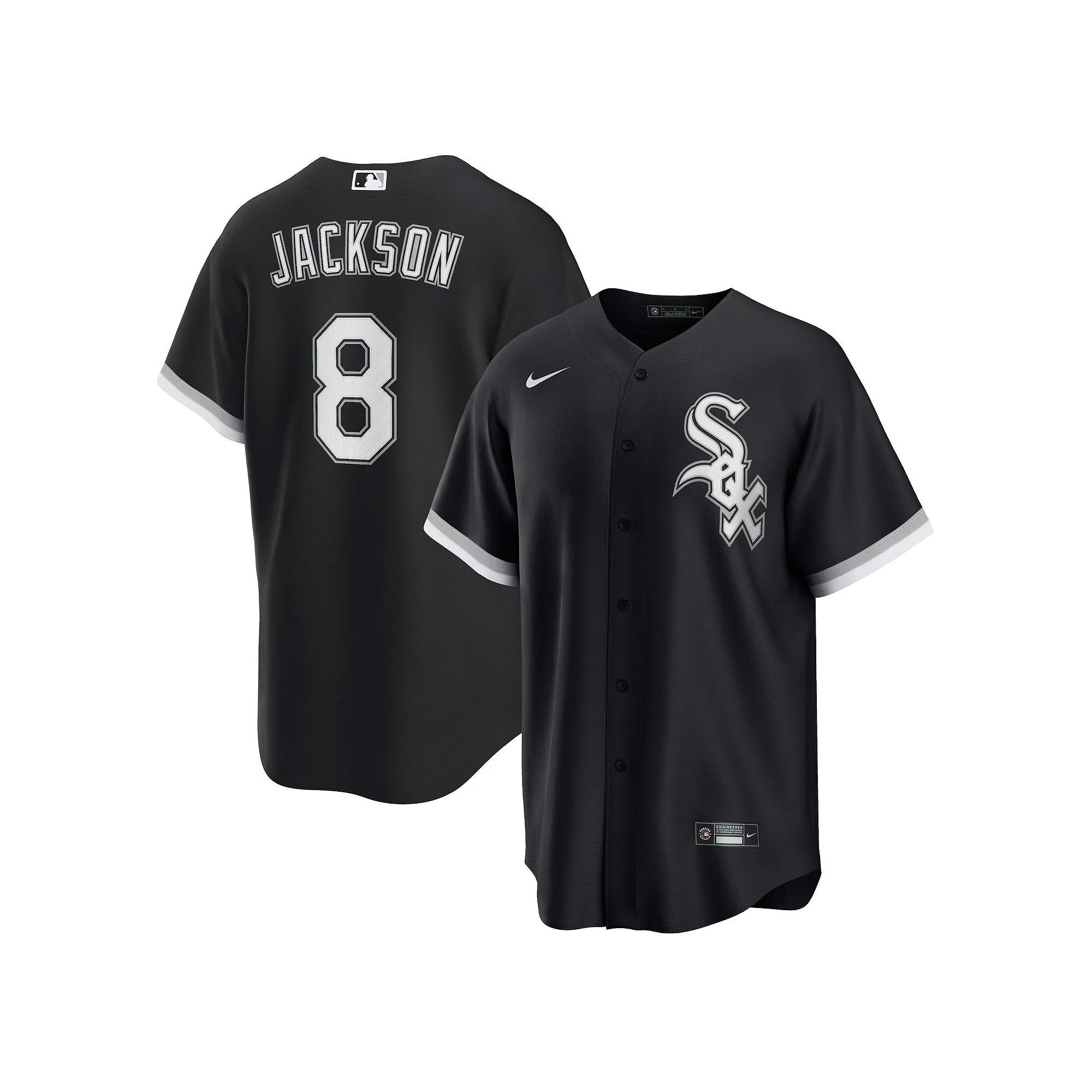 Men's Nike Bo Jackson Black Chicago White Sox Alternate Cooperstown Collection Replica Player Jersey, Size: Large Product Image