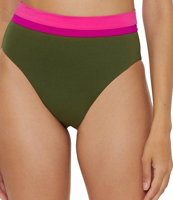 Trina Turk Monaco Color Block Banded High Waist Swim Bottom Product Image