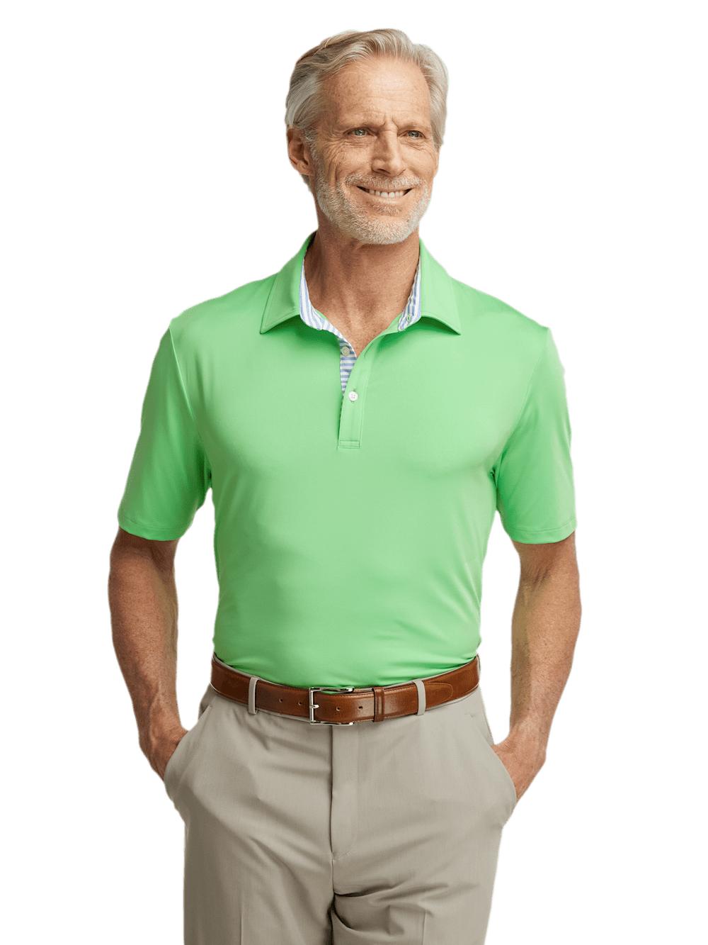 Performance Blend Three Button Polo - Lime Product Image