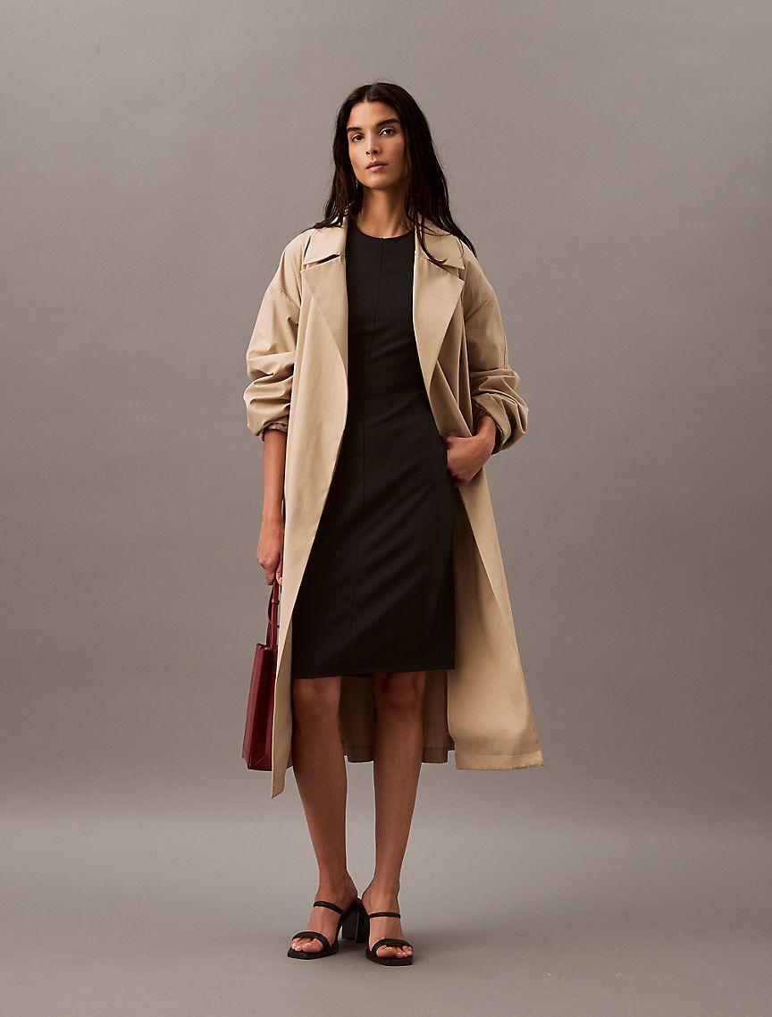 Compact Stretch Crepe Shift Dress Product Image