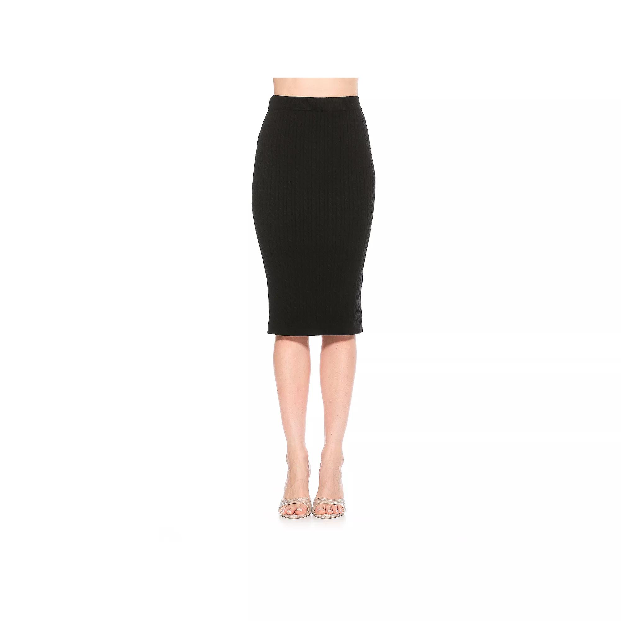 Women's ALEXIA ADMOR Cable-Knit Midi Skirt,  Product Image