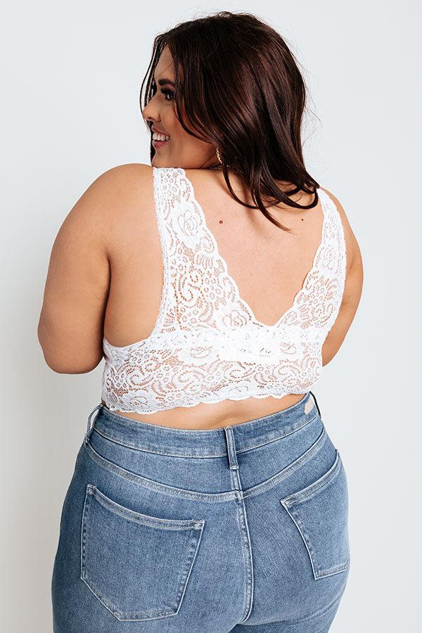 Love In Lace Bralette In White Curves Product Image