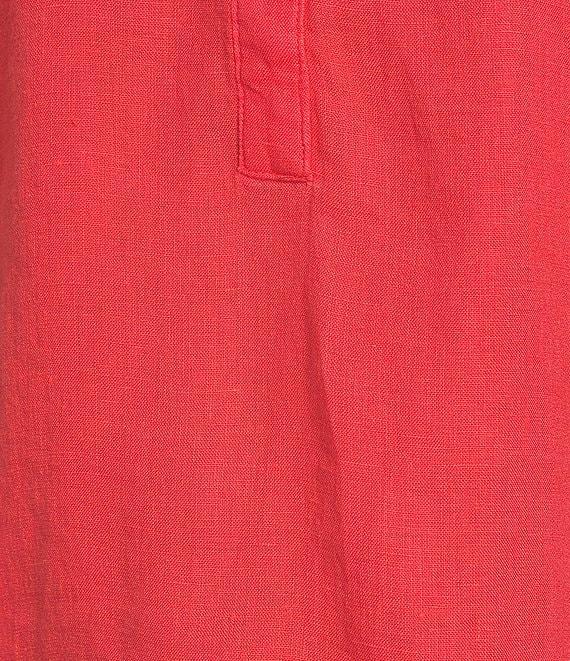 Lilly Pulitzer Mialeigh Linen Notch Collar Elbow Puff Sleeve Top Product Image