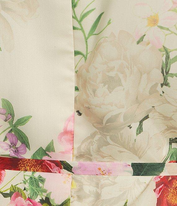 Alex Marie Lorenza Floral Organza Long Sleeve Button Front Dress Product Image