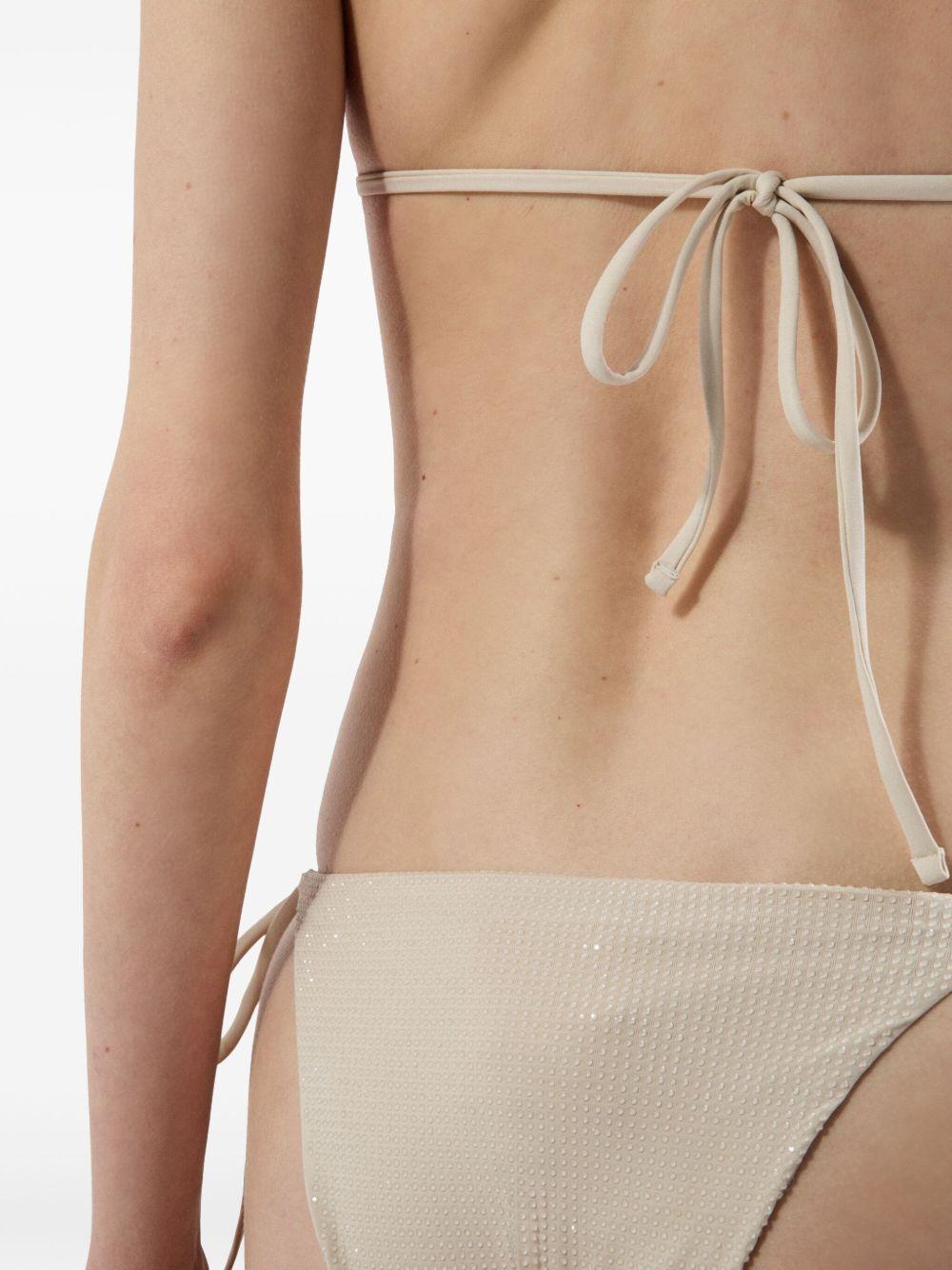 rhinestone-embellished triangle bikini top Product Image