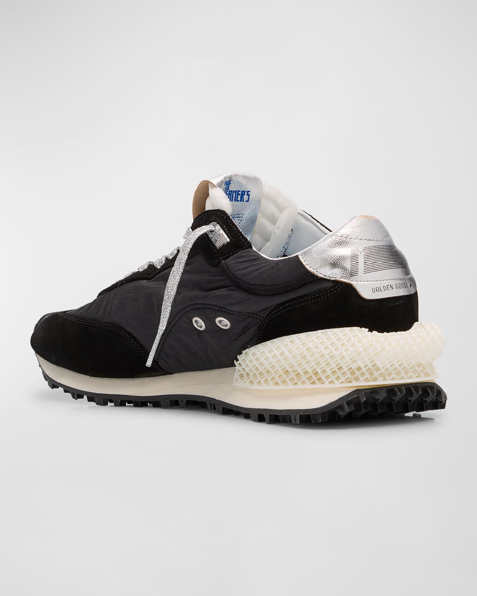 Men's Marathon Nylon and Suede Runner Sneakers Product Image