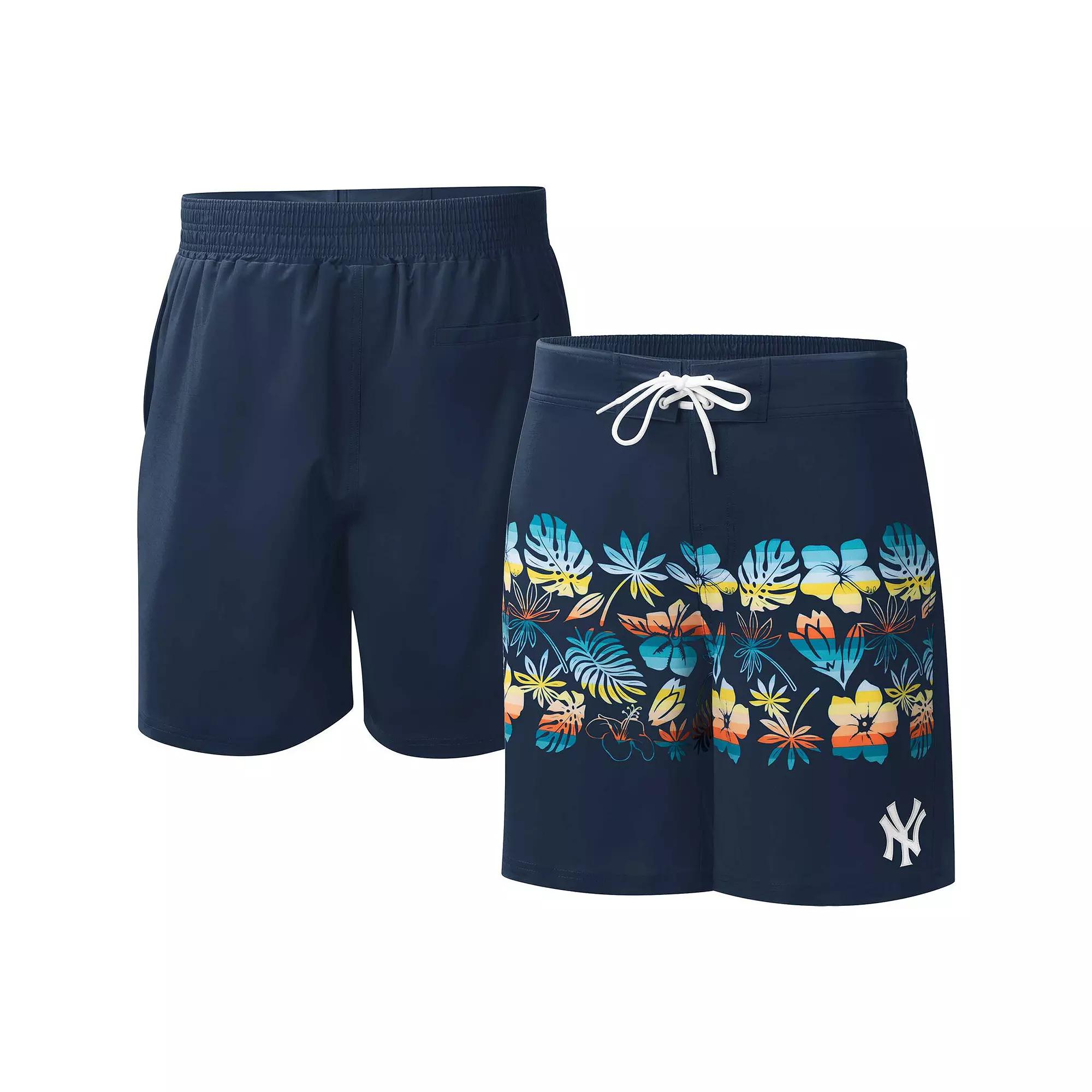Men's G-III Sports by Carl Banks Navy New York Yankees Breeze Volley Swim Shorts,  Product Image