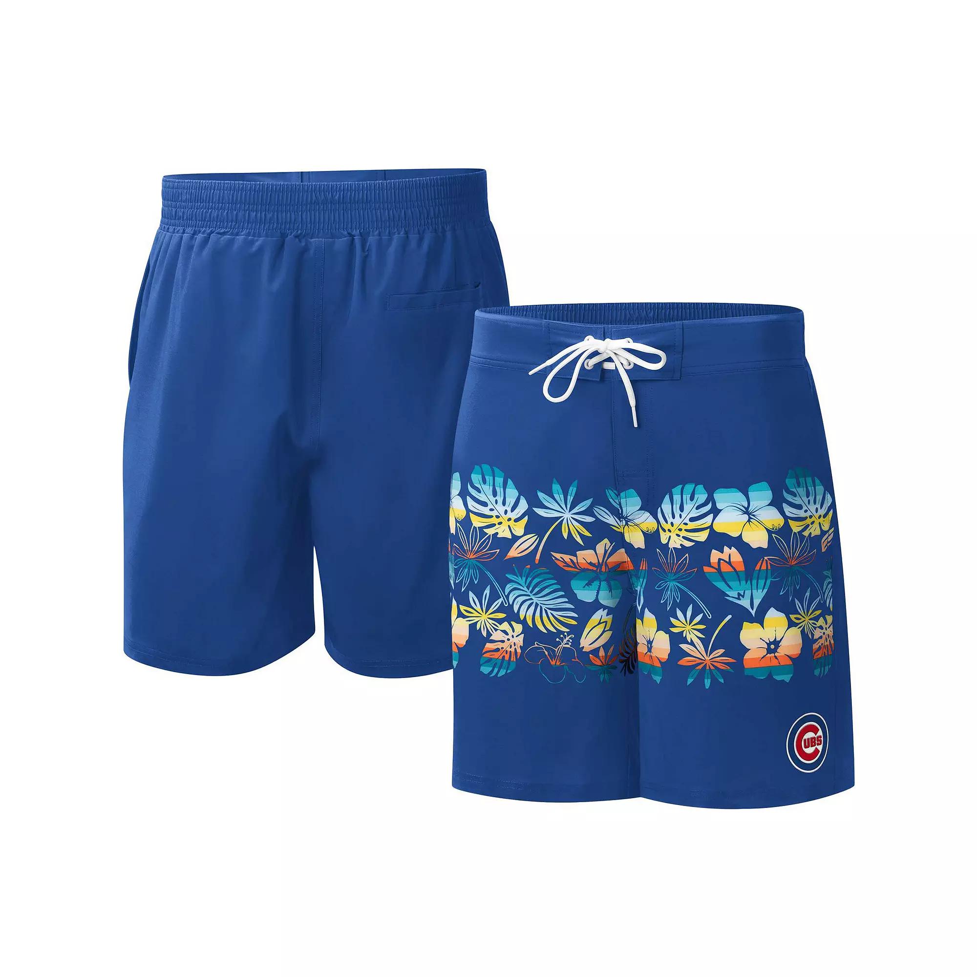 Men's G-III Sports by Carl Banks  Royal Chicago Cubs Breeze Volley Swim Shorts, Size: Small, Blue Product Image